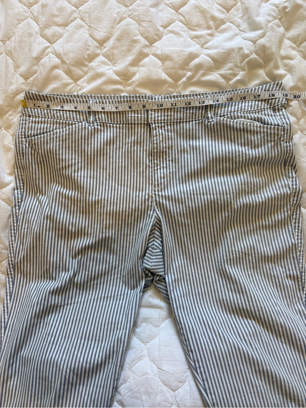 Old Navy striped ankle pants – blue & white 7/8 - Picture 4 of 5